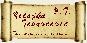 Milojka Tepavčević vizit kartica